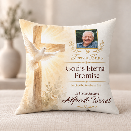 Eternal Promise Personalized Photo Memorial Pillow