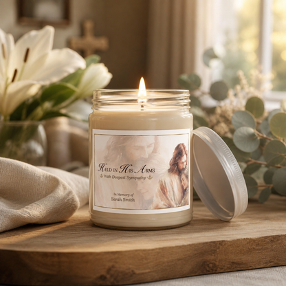 Heaven's Embrace Personalized Loss of Mother Candle