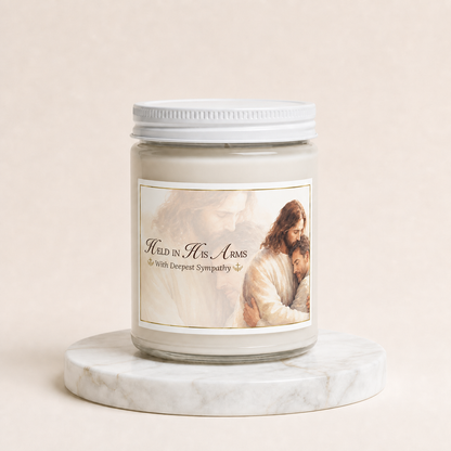 Heaven's Embrace Loss of Husband Sympathy Candle