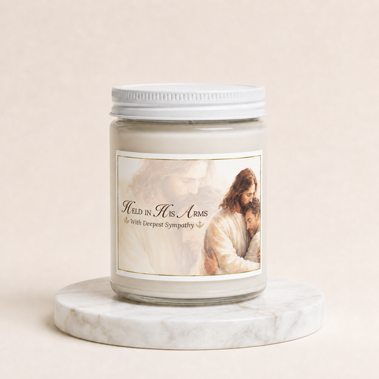Heaven's Embrace Loss of Husband Sympathy Candle