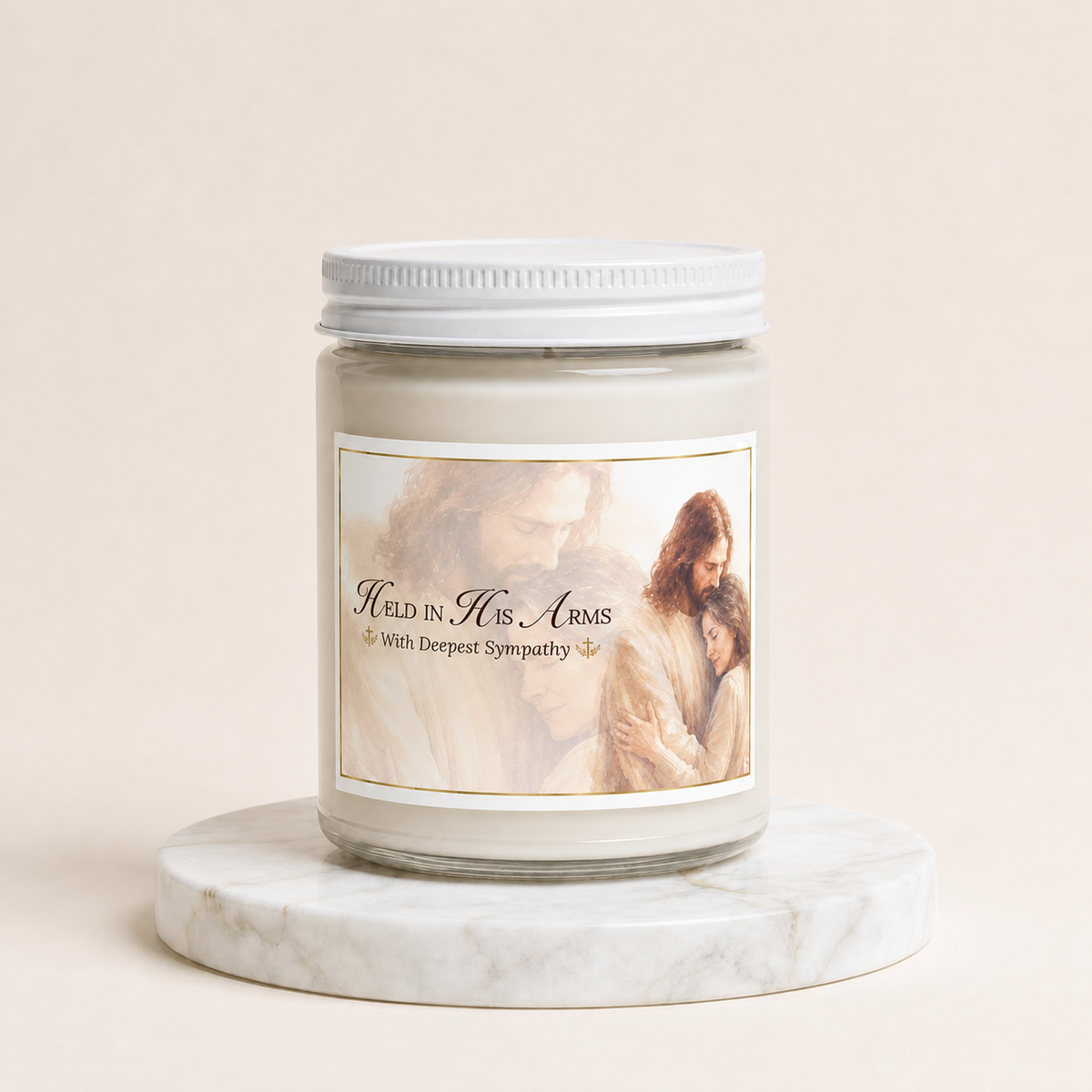 Heaven's Embrace Loss of Wife Sympathy Candle