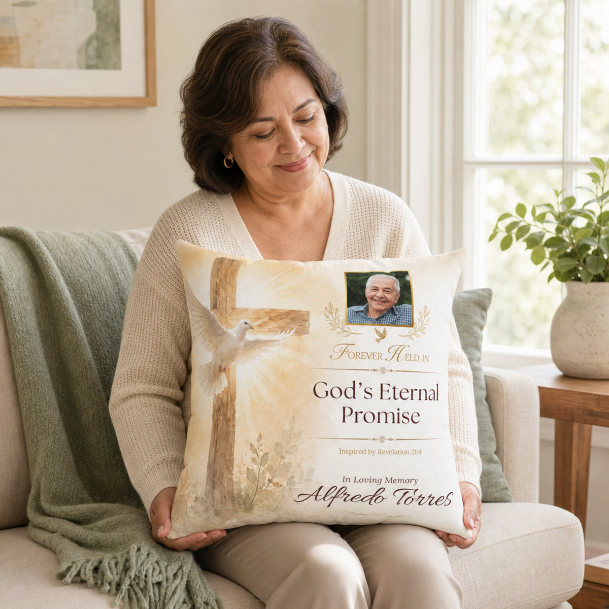Eternal Promise Personalized Photo Memorial Pillow