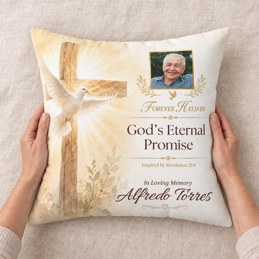 Eternal Promise Personalized Photo Memorial Pillow