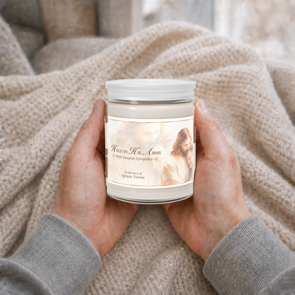 Heaven's Embrace Personalized Loss of Father Candle