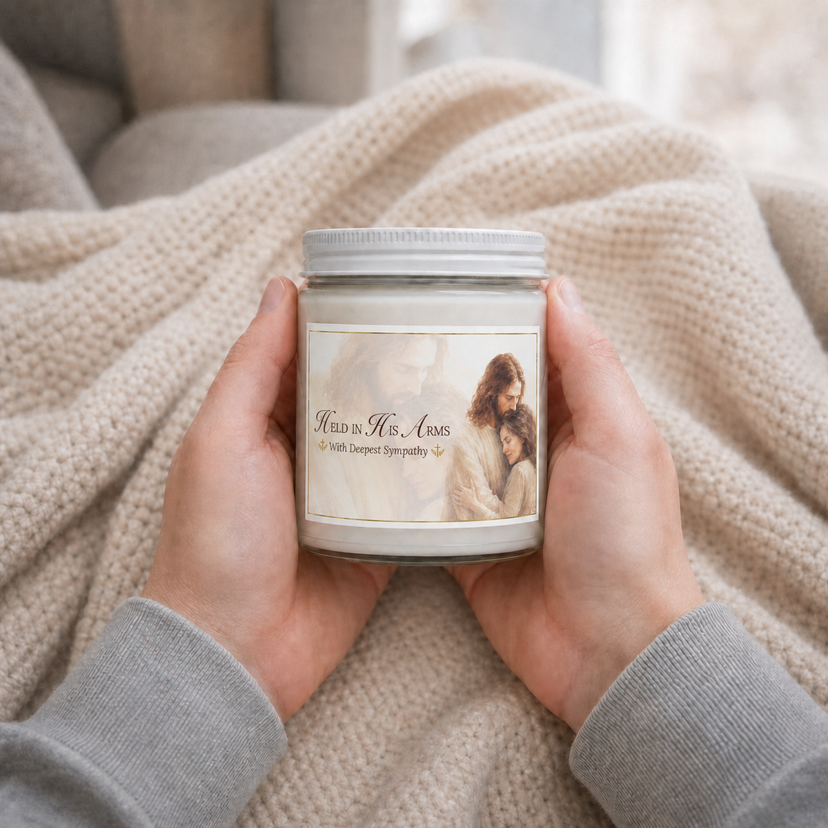 Heaven's Embrace Loss of Wife Sympathy Candle