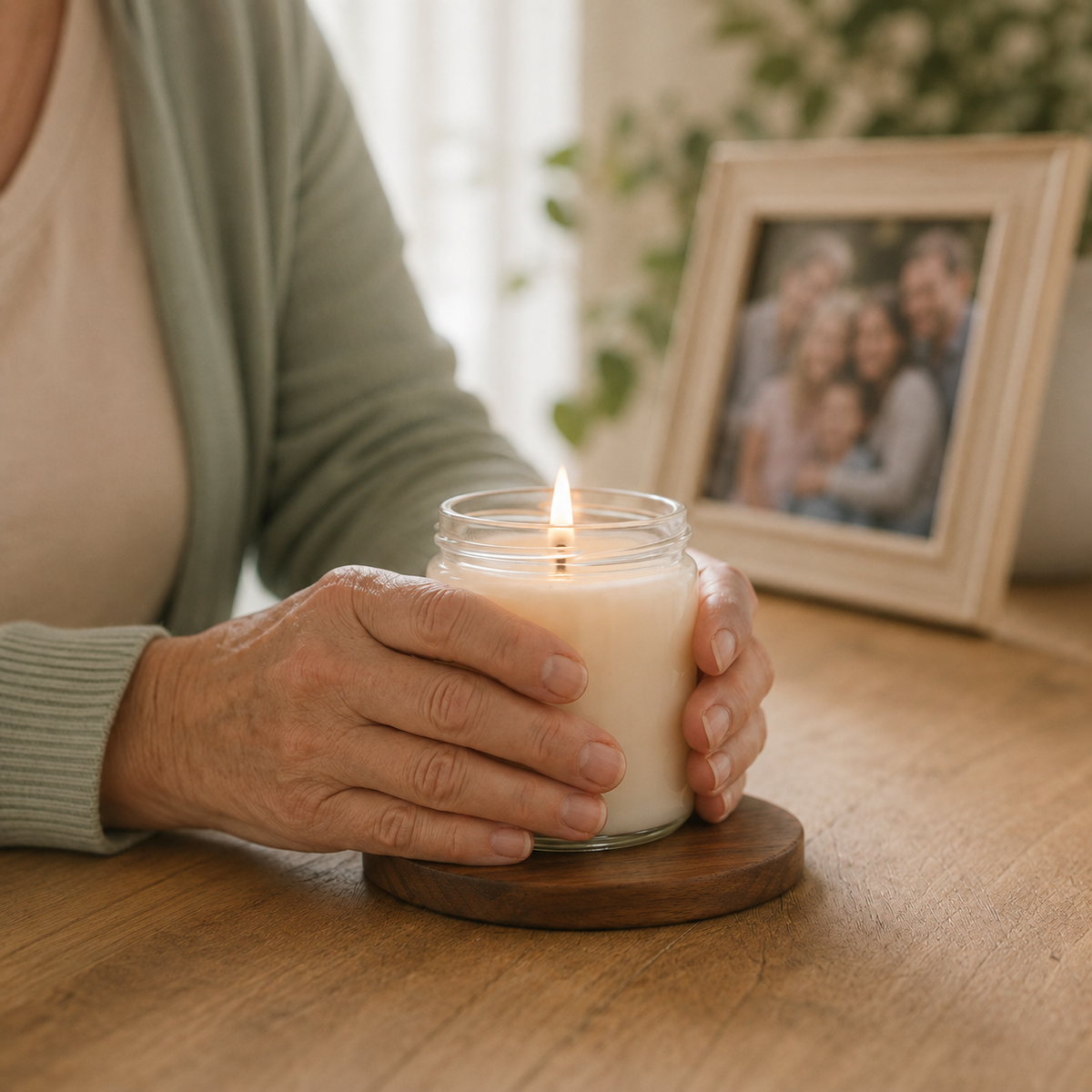 Good Shepherd's Peace Personalized Memorial Candle