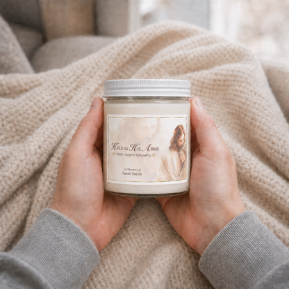 Heaven's Embrace Personalized Loss of Mother Candle