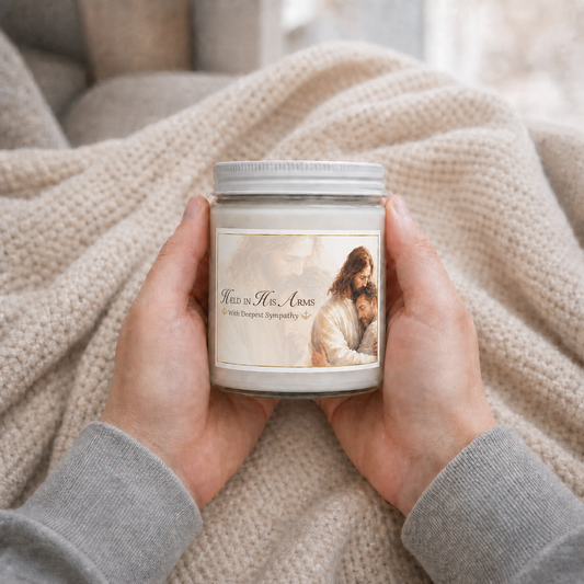 Heaven's Embrace Loss of Husband Sympathy Candle