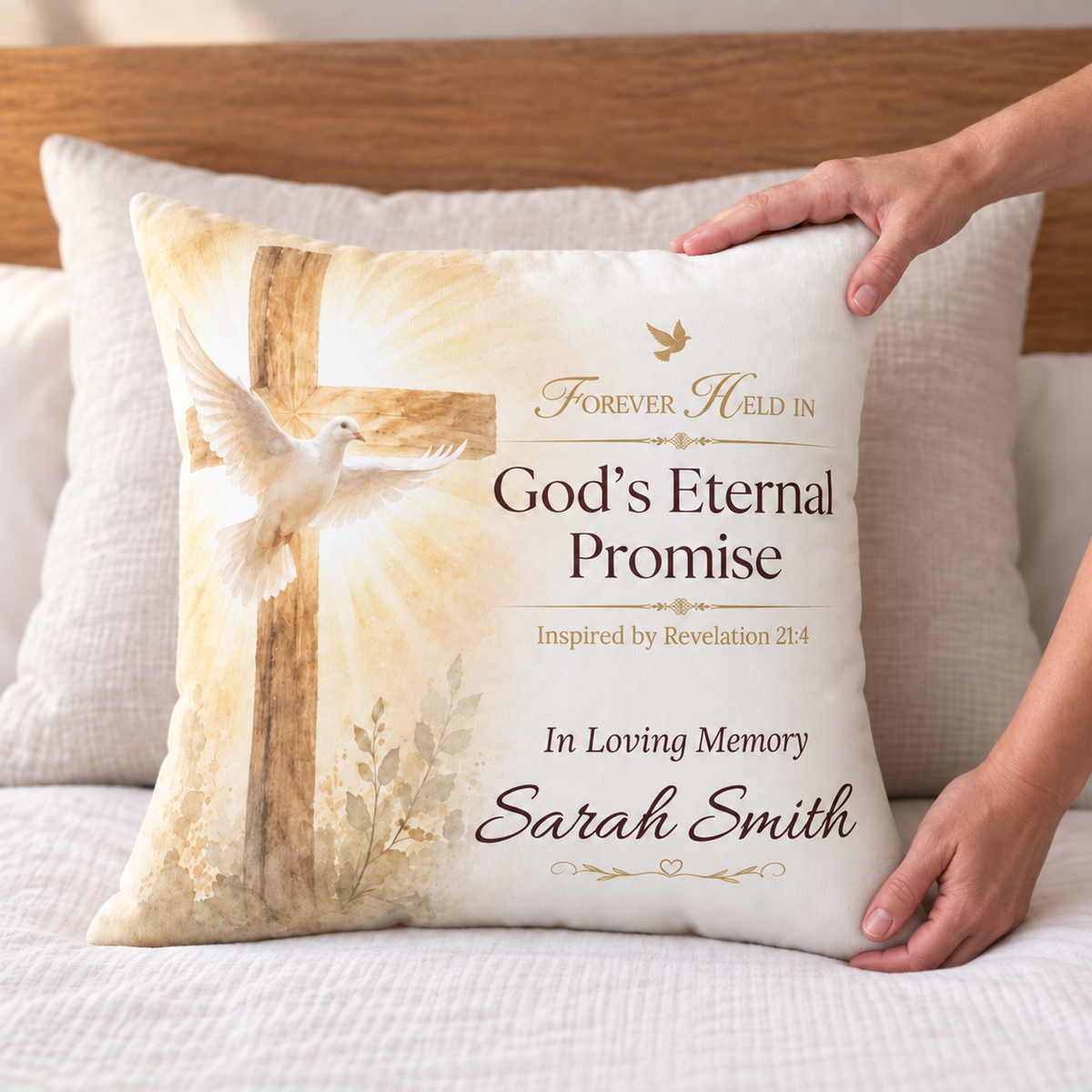 Eternal Promise Personalized Memorial Pillow