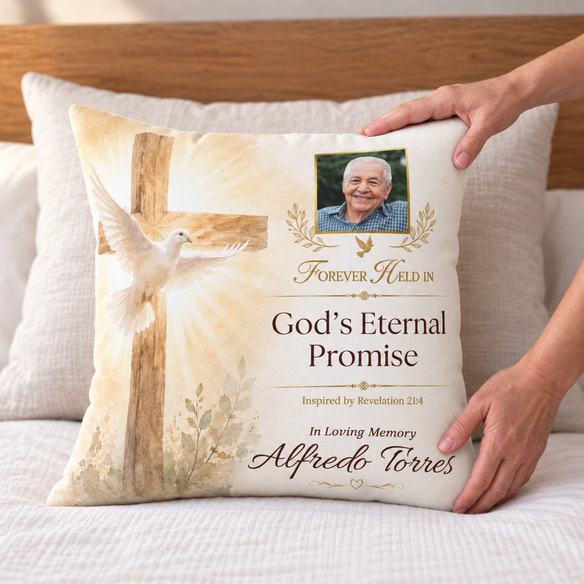 Eternal Promise Personalized Photo Memorial Pillow