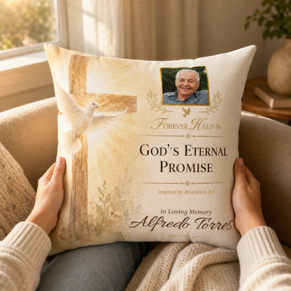 Eternal Promise Personalized Photo Memorial Pillow