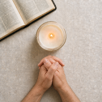 Heaven's Embrace Personalized Loss of Husband Candle