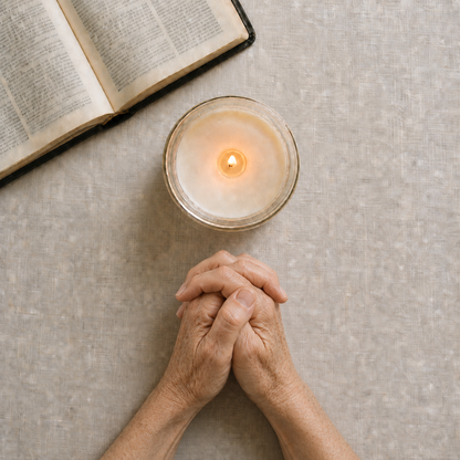 Heaven's Embrace Photo Memorial Candle for Loss of Mother