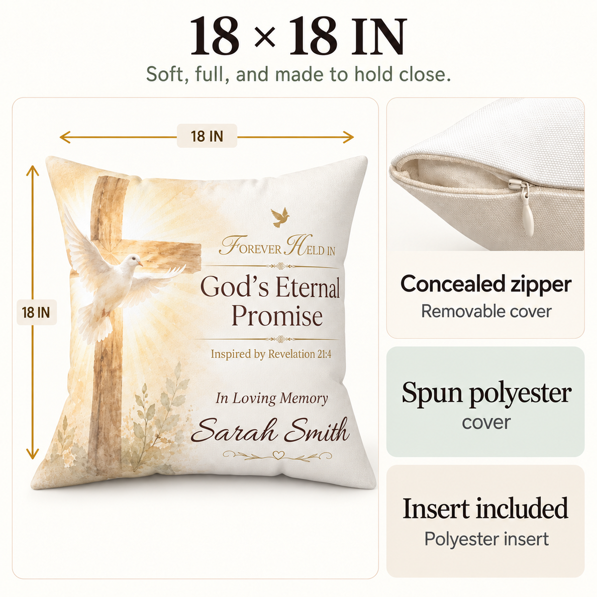 Eternal Promise Personalized Memorial Pillow