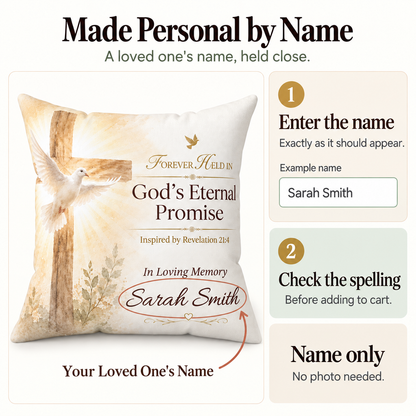 Eternal Promise Personalized Memorial Pillow
