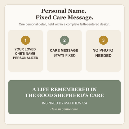 Good Shepherd's Peace Personalized Memorial Pillow