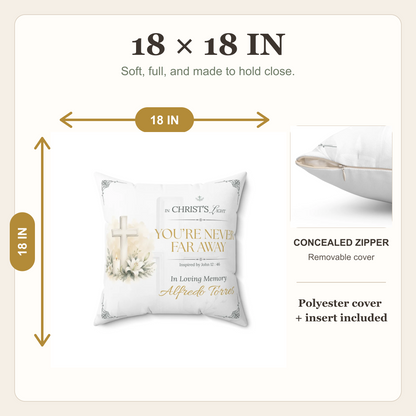Christ's Light Personalized Christian Memorial Pillow