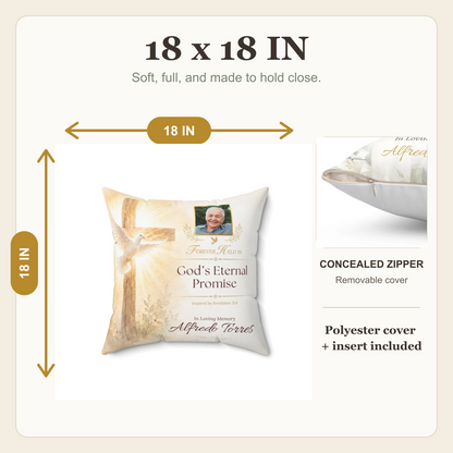 Eternal Promise Personalized Photo Memorial Pillow