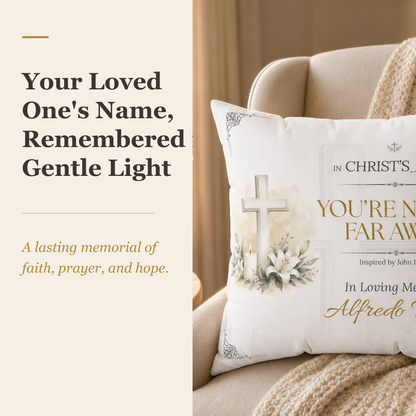 Christ's Light Personalized Christian Memorial Pillow