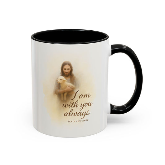 Memorial Accent Coffee Mug - I Am With You Always - Matthew 28:20