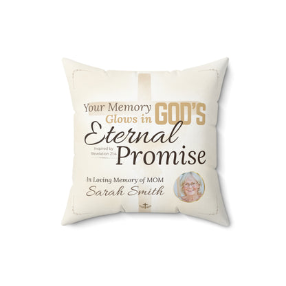 In Loving Memory Pillow – Eternal Promise Design | Personalized Christian Memorial & Sympathy Gift
