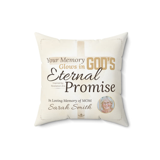 In Loving Memory Pillow – Eternal Promise Design | Personalized Christian Memorial & Sympathy Gift