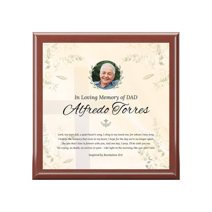 Eternal Promise Memorial Keepsake Box | Personalized Christian Gift for Loss of Father