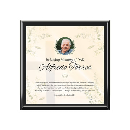 Eternal Promise Memorial Keepsake Box | Personalized Christian Gift for Loss of Father