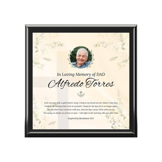 Eternal Promise Memorial Keepsake Box | Personalized Christian Gift for Loss of Father