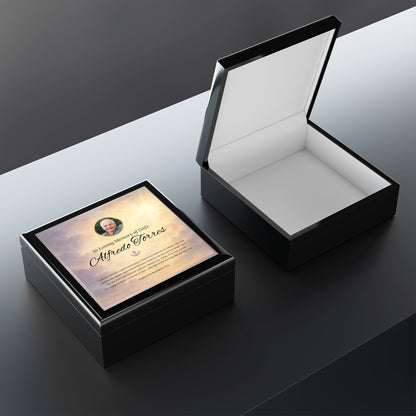 Heaven’s Light Memorial Keepsake Box | Personalized Christian Gift for Loss of Father