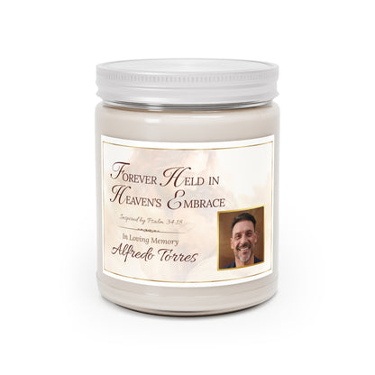 Heaven's Embrace Custom Photo Loss of Husband Candle