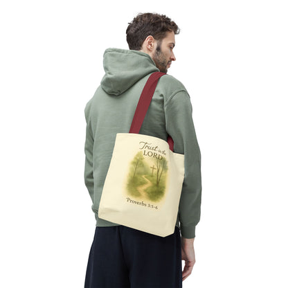 Inspirational Tote Bag - Trust in the Lord - Proverbs 3:5-6 Memorial Gift