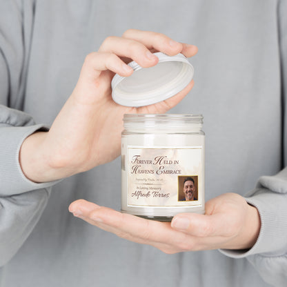 Heaven's Embrace Custom Photo Loss of Husband Candle