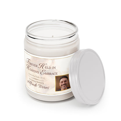 Heaven's Embrace Custom Photo Loss of Husband Candle