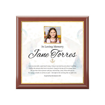 Angel Wings Memorial Keepsake Box | Personalized Christian Sympathy Gift for Loss of Child