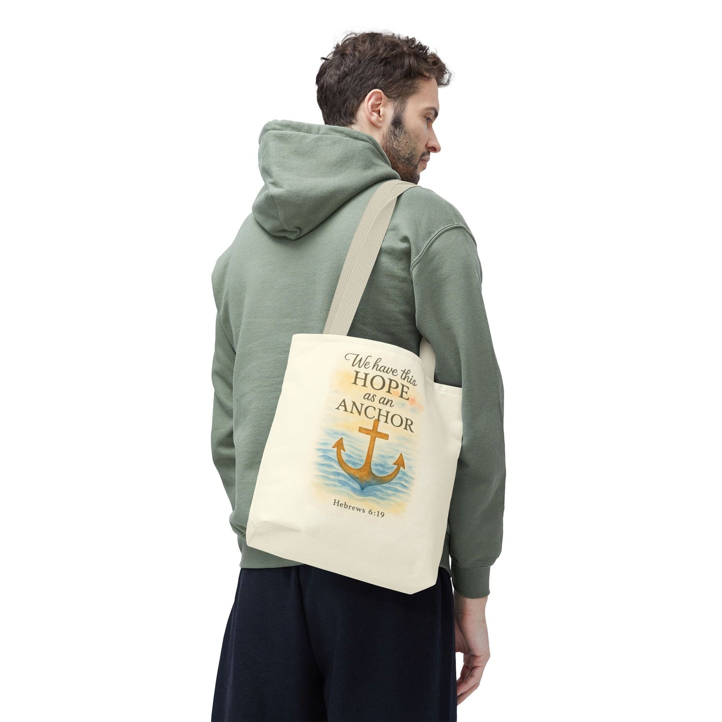 Inspirational Tote Bag - We Have This Hope as an Anchor - Hebrews 6:19 Memorial Gift