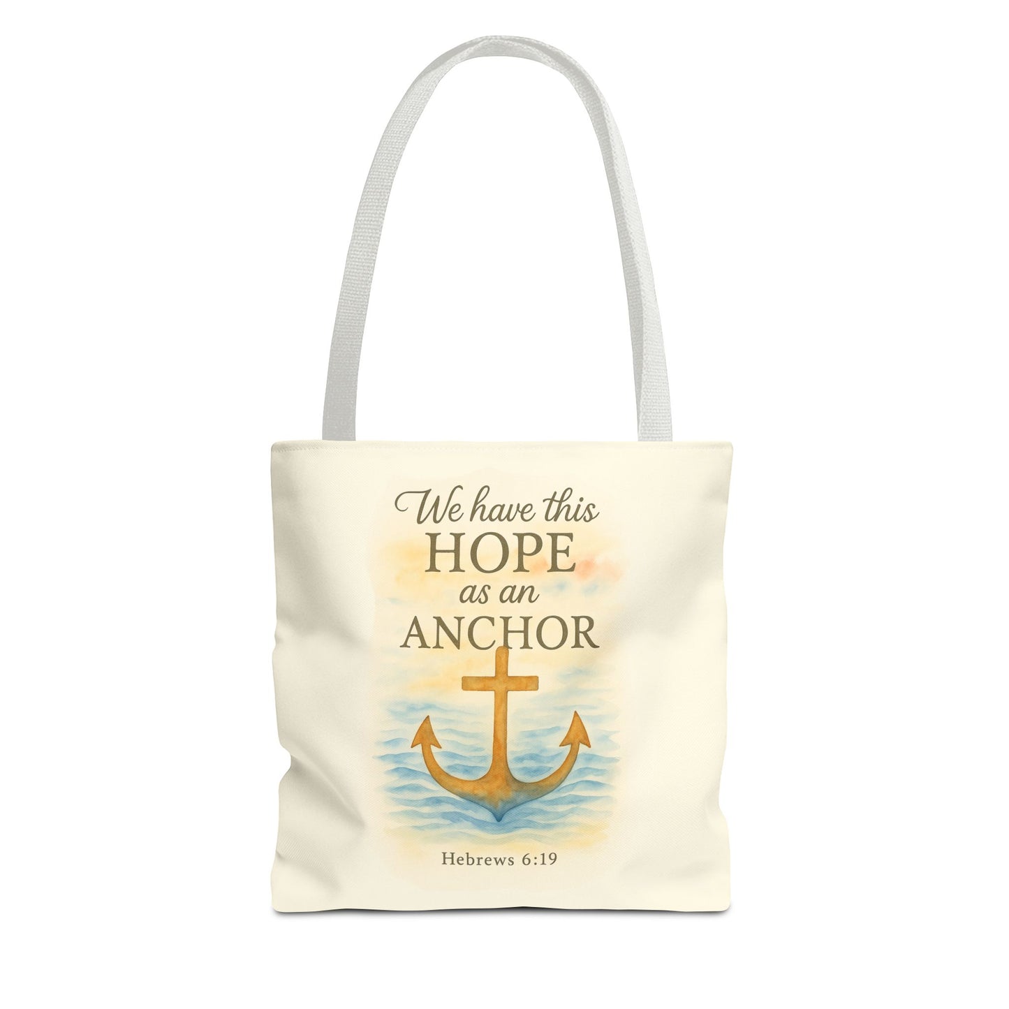 Inspirational Tote Bag - We Have This Hope as an Anchor - Hebrews 6:19 Memorial Gift