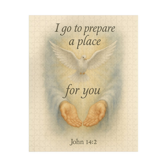 Watercolor Jesus Puzzle - Eternal Promise Bible Verse Memorial Gift