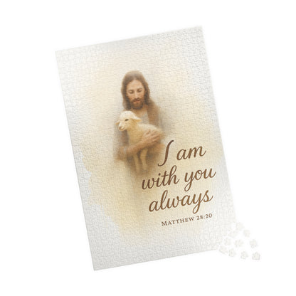 Watercolor Jesus Puzzle - Heavenly Reunion Bible Verse Memorial Gift