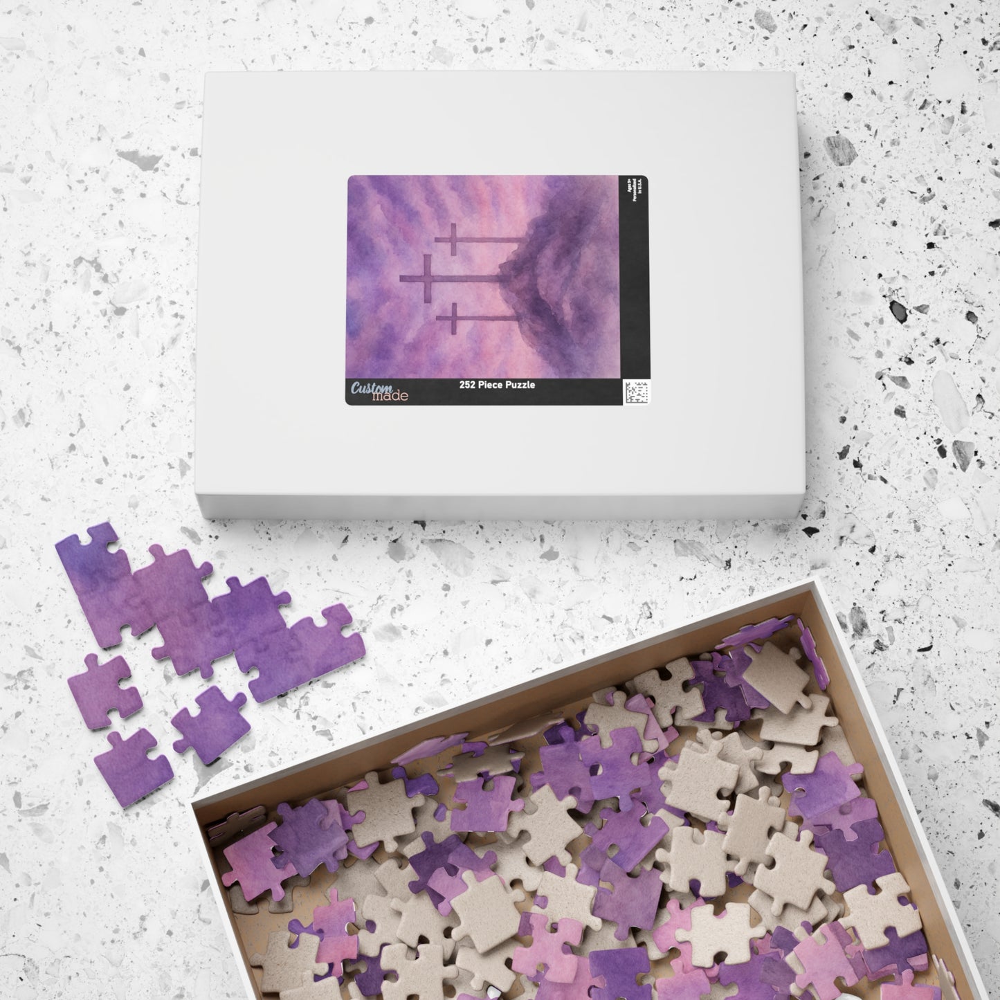 Watercolor Jesus Puzzle - Resurrection Hope Bible Verse Memorial Gift