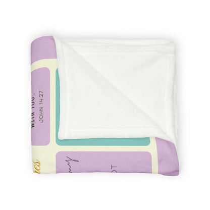 Christ’s Light Memorial Blanket – Lavender & Gold Scripture Design | Personalized Christian Sympathy Gift for Loss of Father