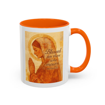 Memorial Accent Coffee Mug - Blessed Are Those Who Mourn - Matthew 5:4