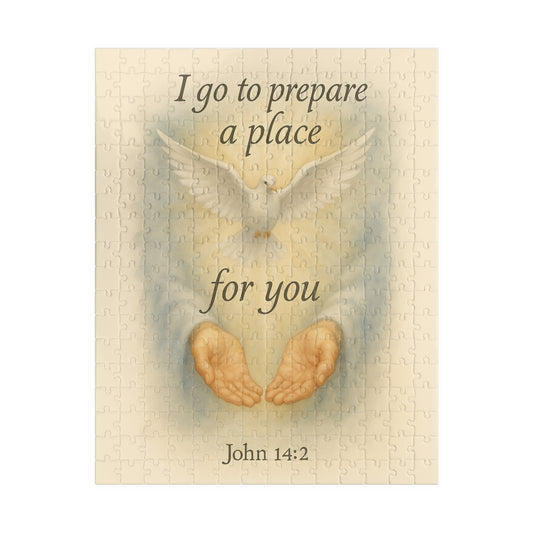 Watercolor Jesus Puzzle - Eternal Promise Bible Verse Memorial Gift