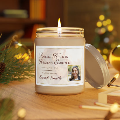 Heaven's Embrace Custom Photo Loss of Wife Candle