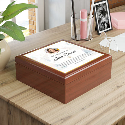 Angel Wings Memorial Keepsake Box | Personalized Christian Sympathy Gift for Loss of Child