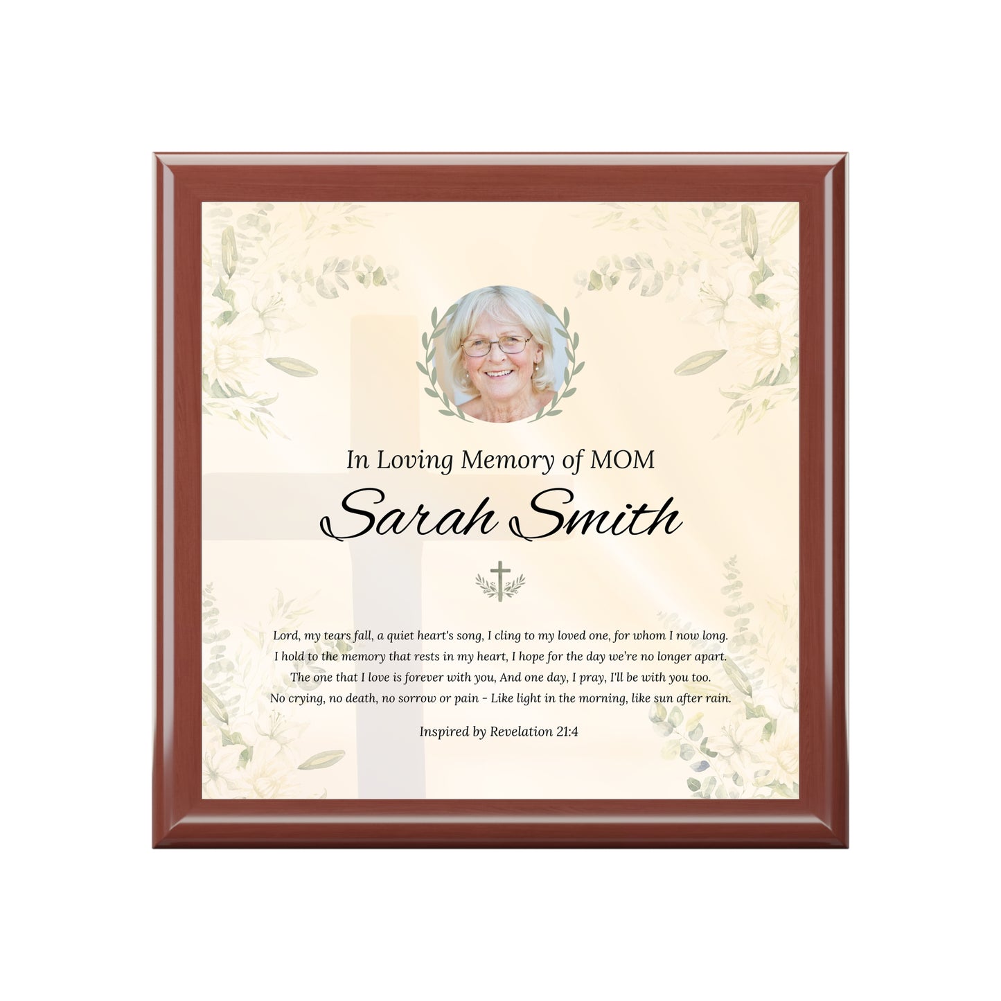 Eternal Promise Memorial Keepsake Box | Personalized Christian Gift for Loss of Mother