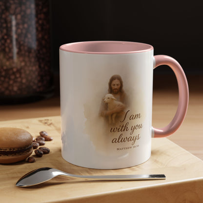 Memorial Accent Coffee Mug - I Am With You Always - Matthew 28:20