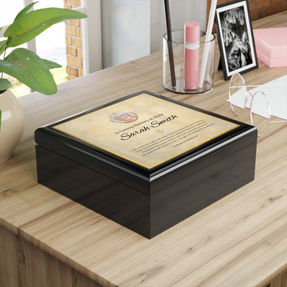Golden Grace Memorial Keepsake Box | Personalized Christian Gift for Loss of Mother