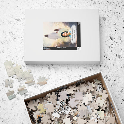 Custom Memorial Puzzle with Photo and Text – Jesus and Little Girl Keepsake (252, 520 pcs)