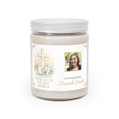 Christ's Light Personalized Photo Memorial Candle